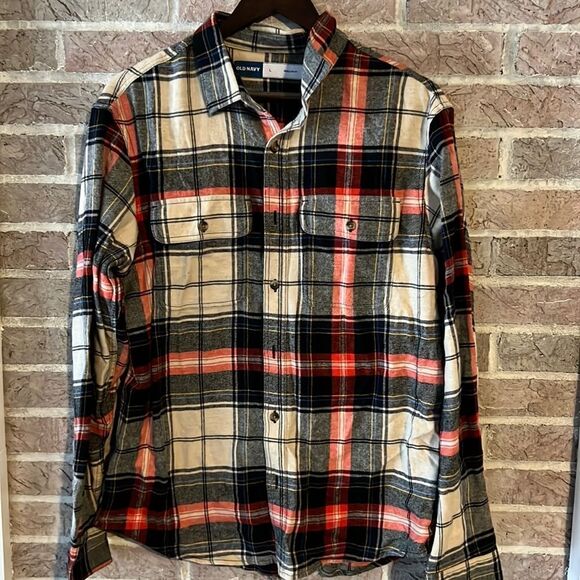Men’s Plaid Flannel Shirt Large Regular Fit - Picture 1 of 1